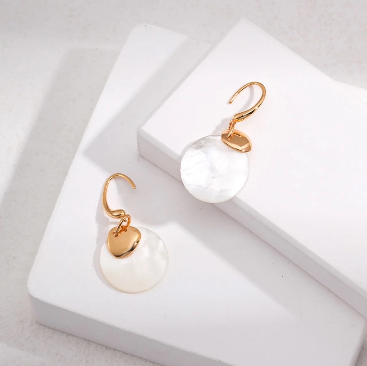 Lustrous Harmony Shell Drop Earrings