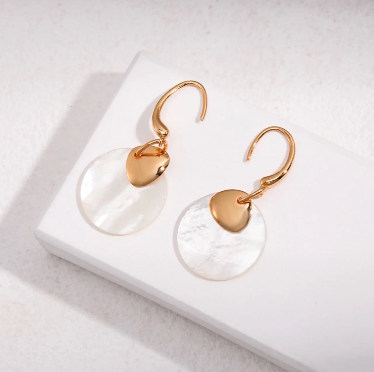 Lustrous Harmony Shell Drop Earrings