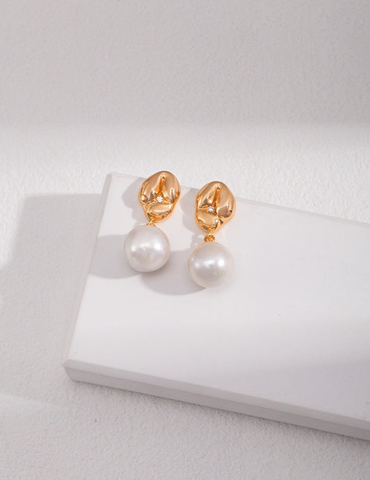 Timeless Tide Baroque Pearl Earrings