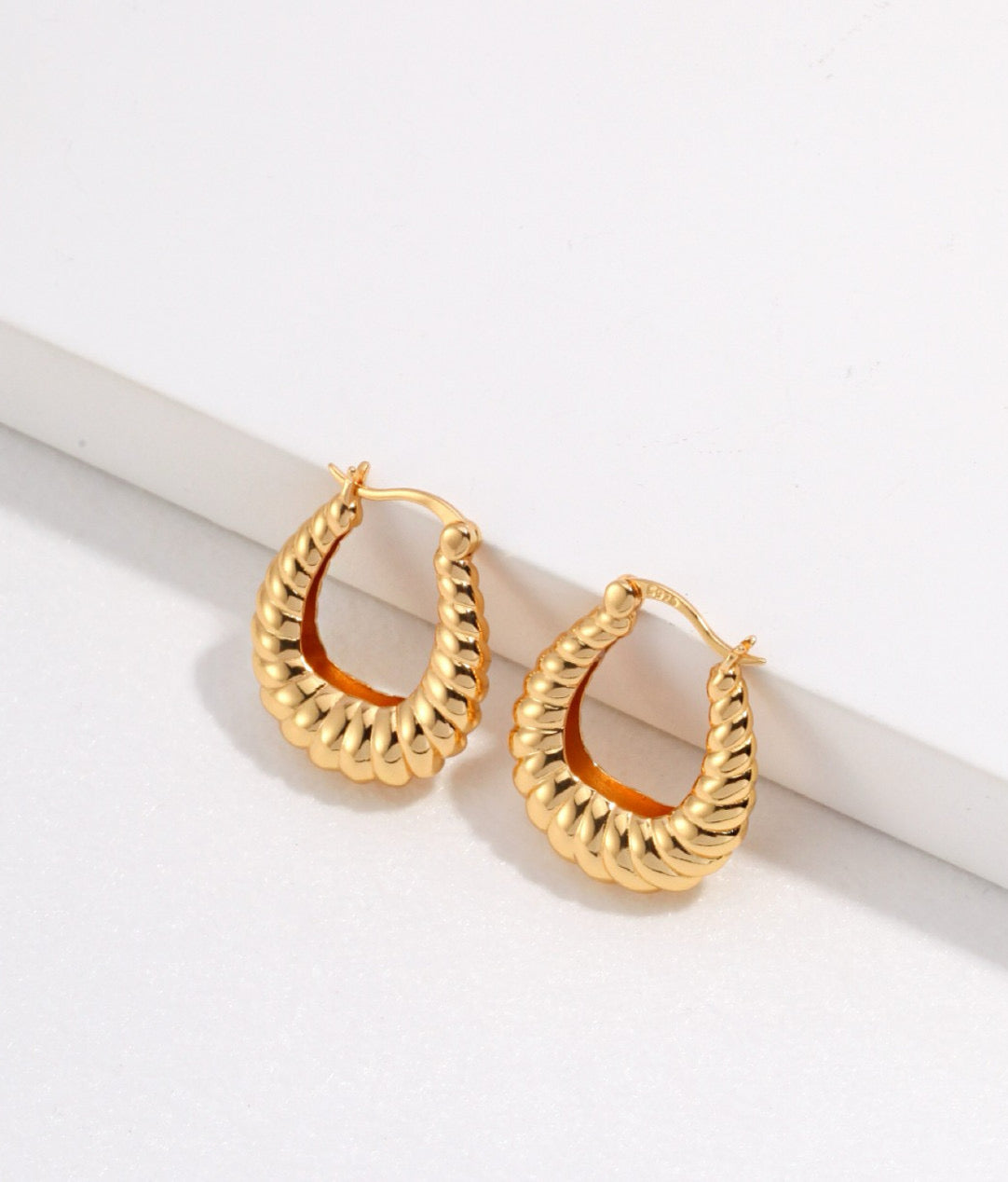 Golden Cascade Woven Drop Earrings