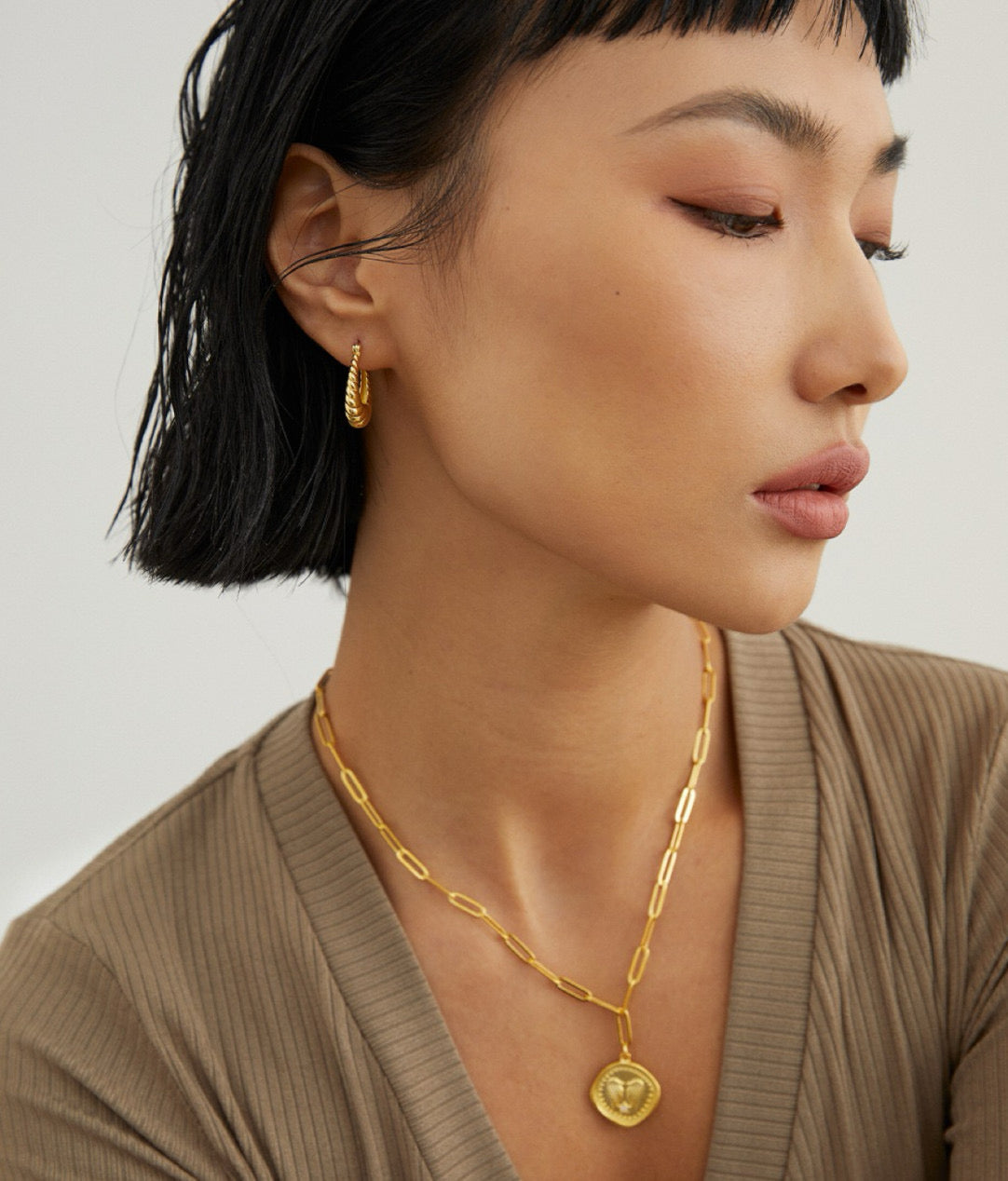 Golden Cascade Woven Drop Earrings