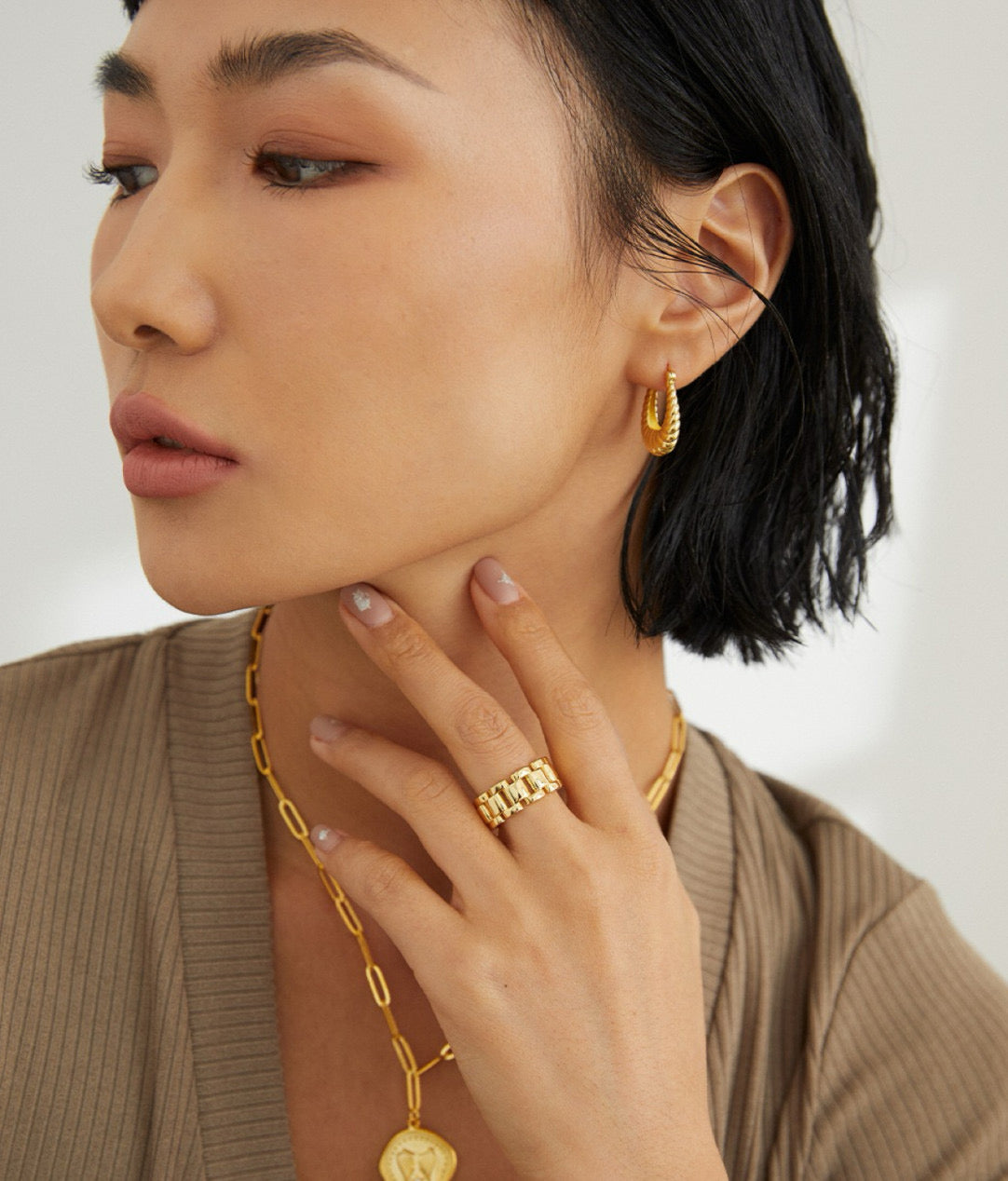 Golden Cascade Woven Drop Earrings