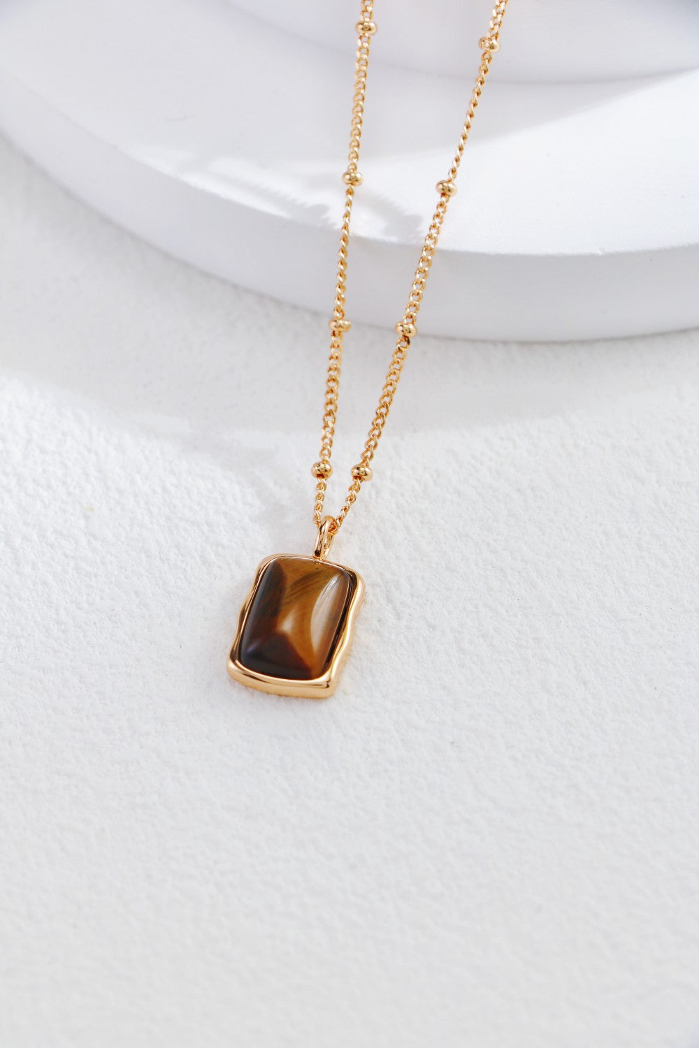 S925 Silver Vintage Gold Tiger Eye Stone Earrings/Necklace