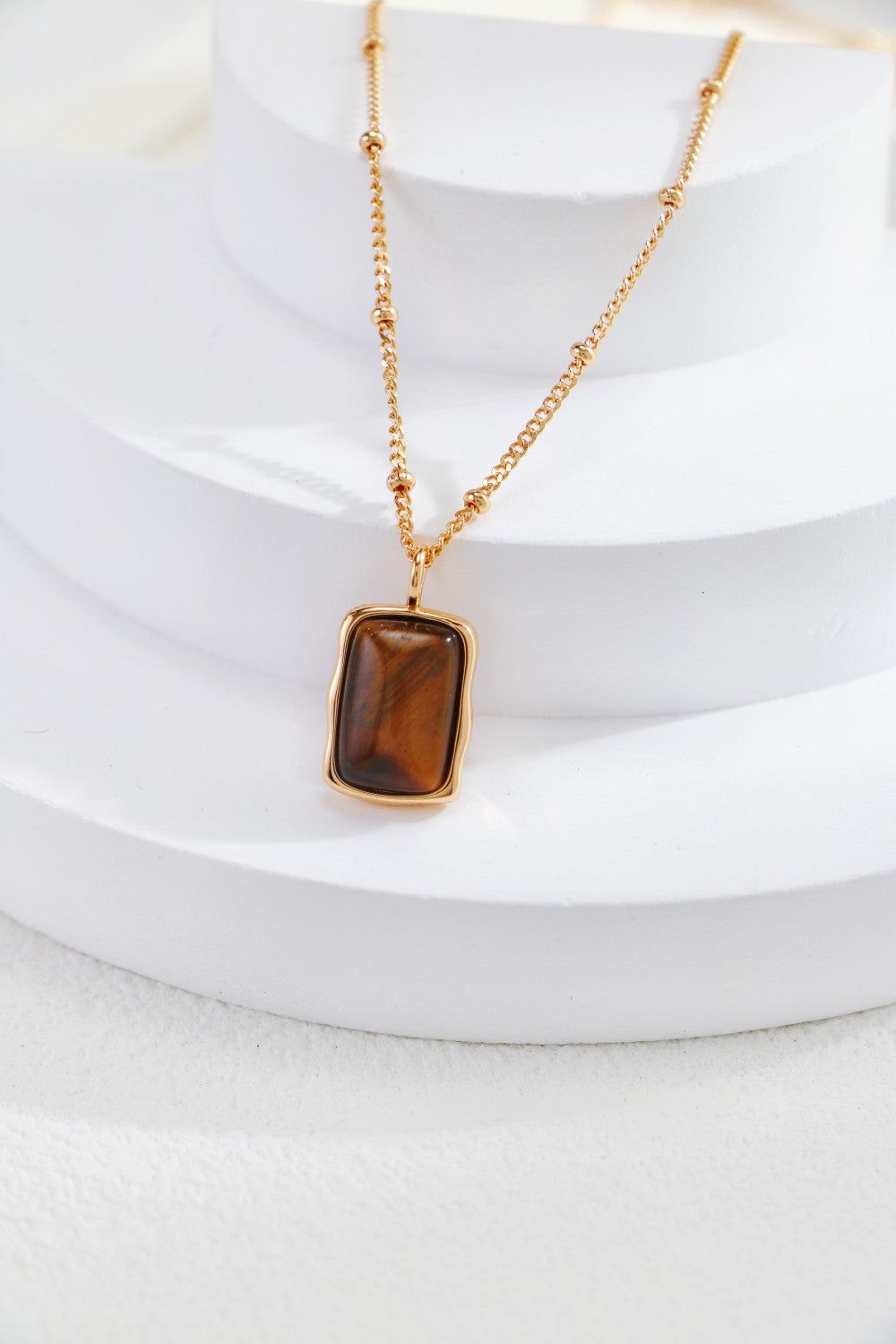 S925 Silver Vintage Gold Tiger Eye Stone Earrings/Necklace