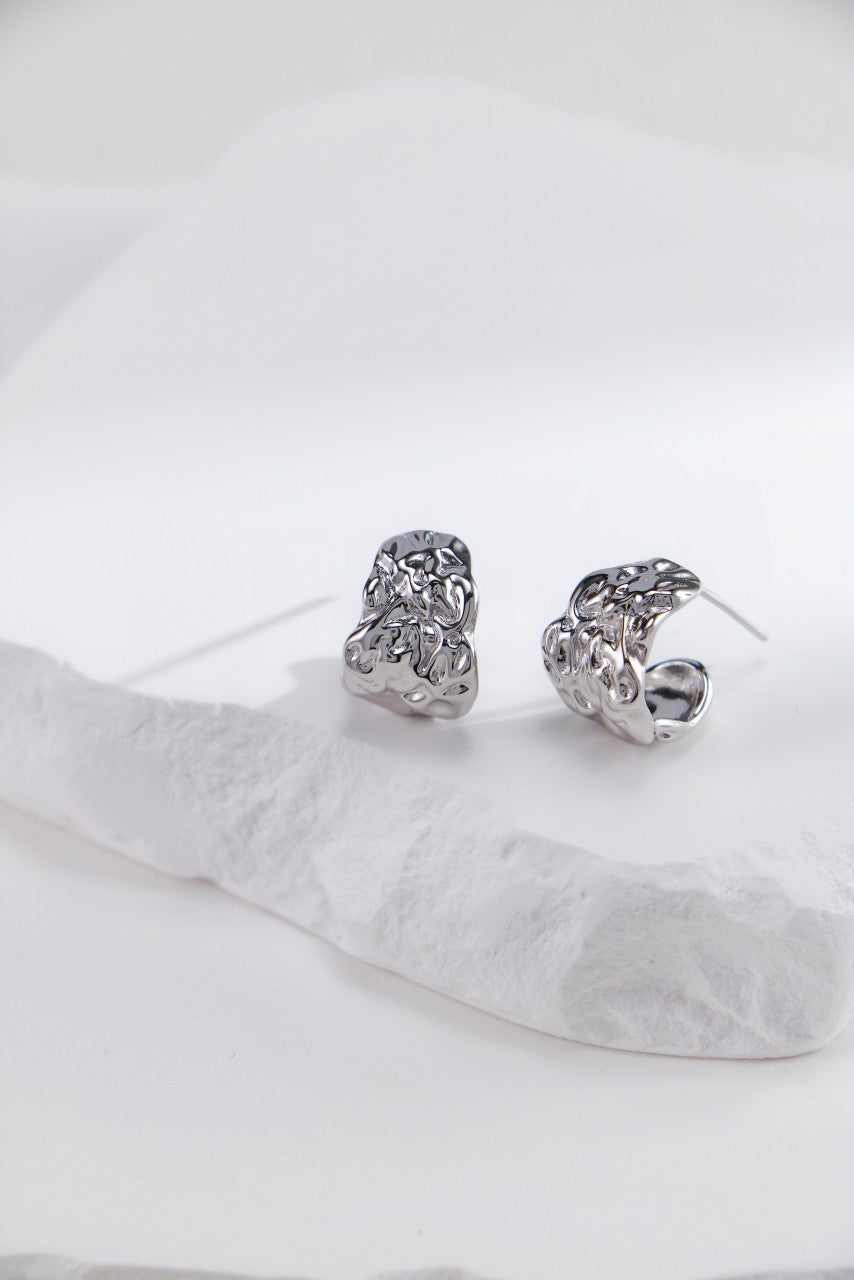 S925 Silver Lava Texture Fashion Earrings（2 colors）