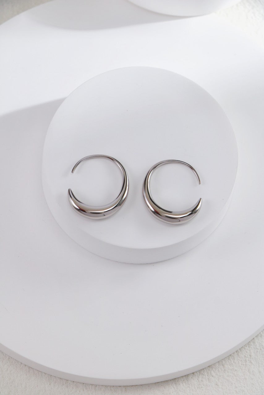 S925 Silver Simple Glossy Earrings（2 colors）