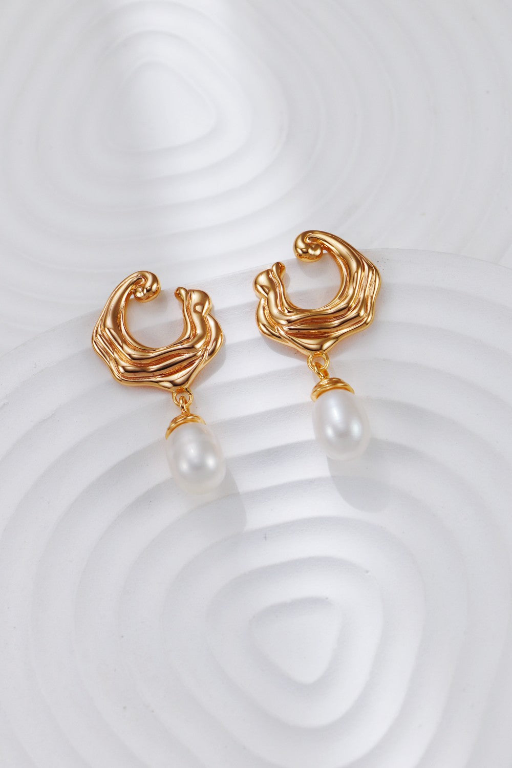 S925 Silver Wave Pearl Series Earrings/Bracelet/Necklace（2 colors）