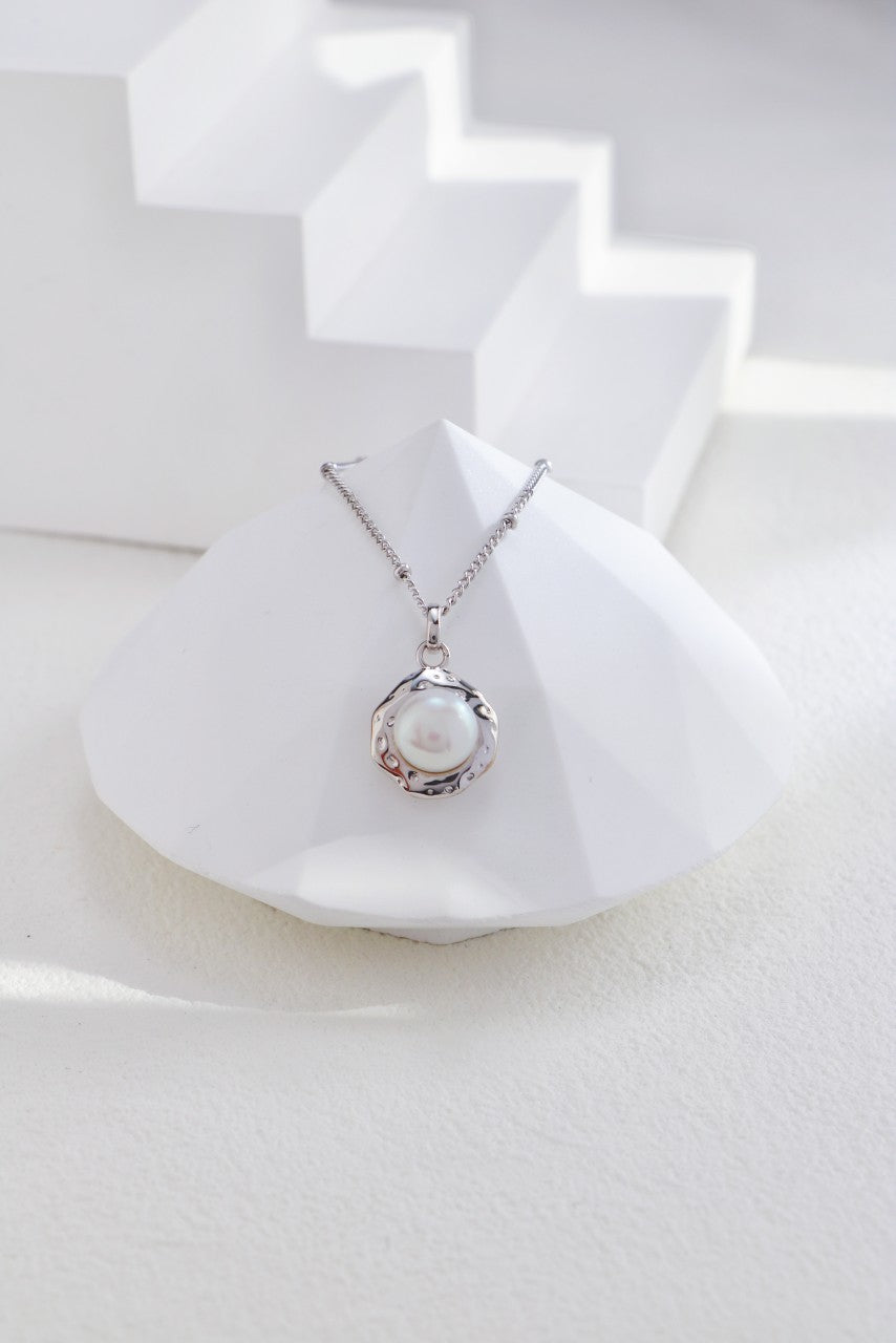 S925 Silver Pearl Ring/Necklace (2 colors)