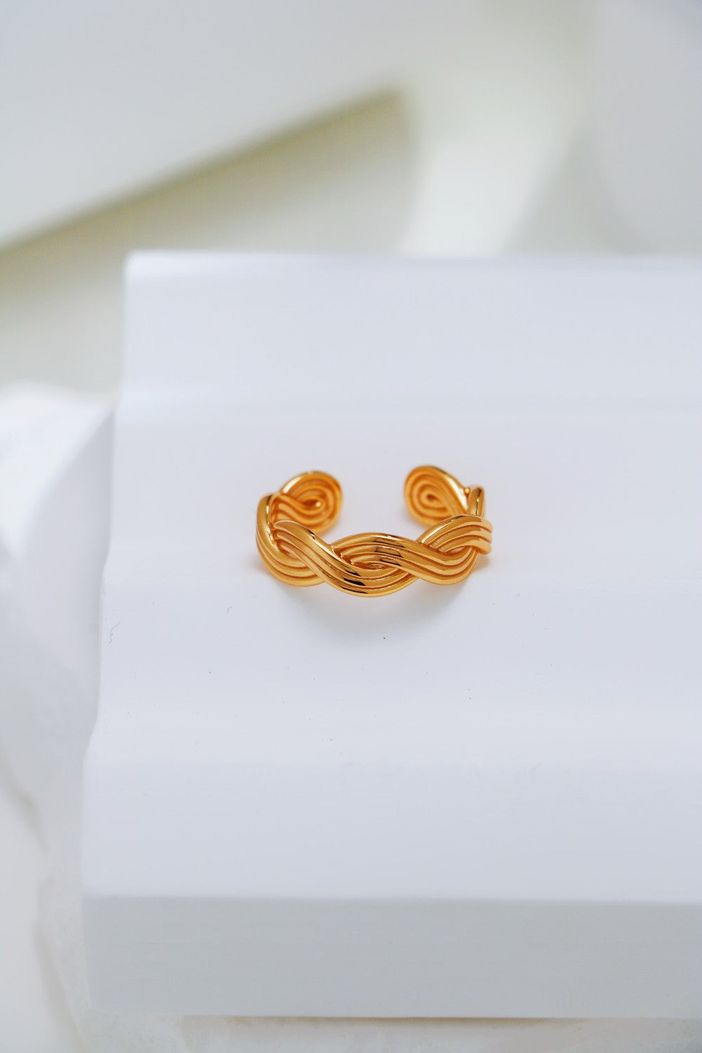 S925 Silver Braided Stripe Ring（2 colors）