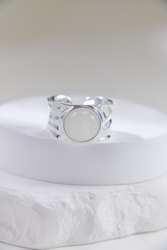 S925 Silver White Crystal Ring