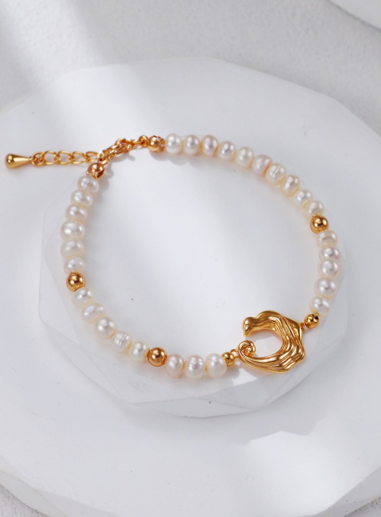 S925 Silver Wave Pearl Bracelet（2 colors）